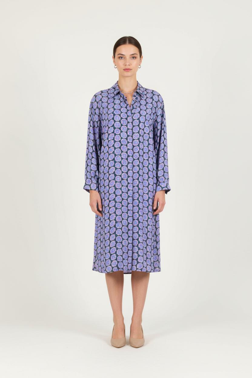 Robe Chemise Bleue et Violette - Taille XS/34 de la marque American Vintage | PARAD83301 - Vendu par Paradigme - Image 1