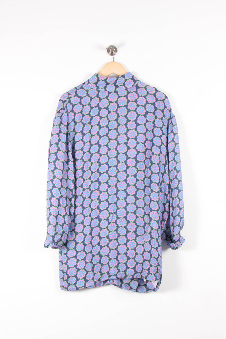 Robe Chemise Bleue et Violette - Taille XS/34 de la marque American Vintage | PARAD83301 - Vendu par Paradigme - Image 2
