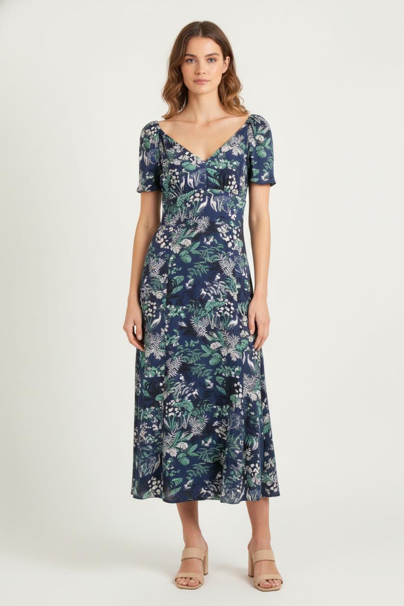 Robe Midi Bleue et Verte - Taille S/36 de la marque ZAPA | PARAD83313 - Vendu par Paradigme - Image 1