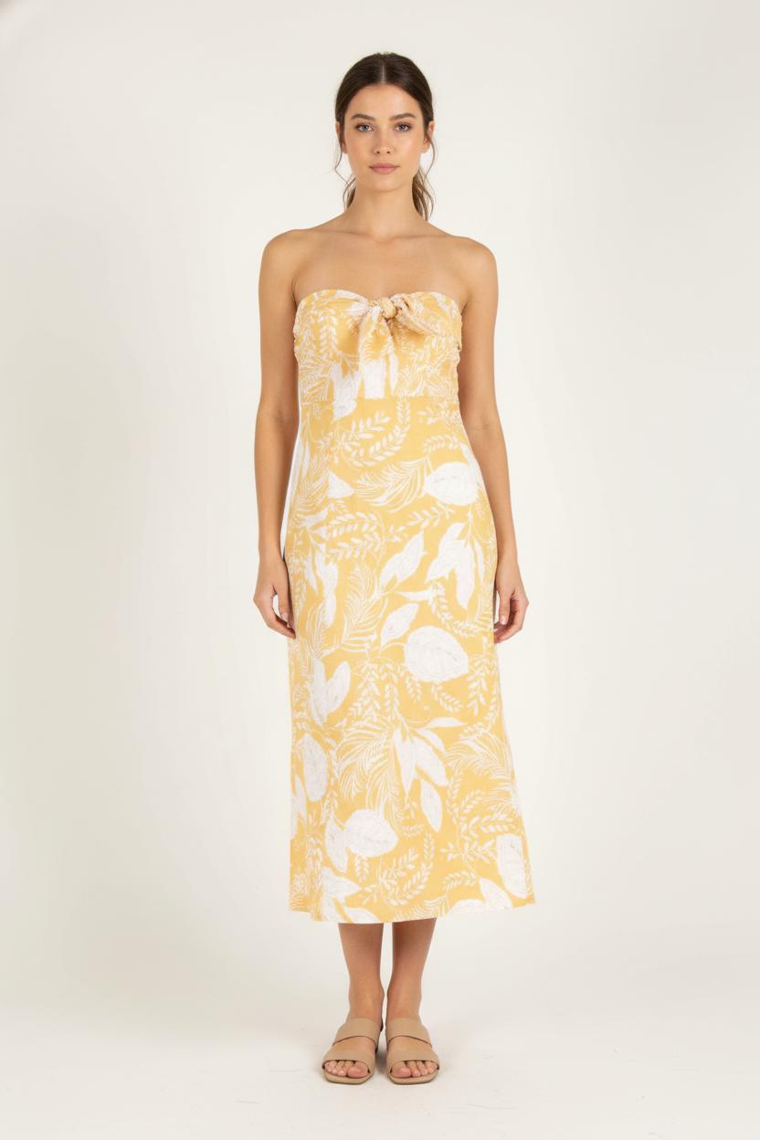 Robe Midi Jaune et Blanche - Taille S/36 de la marque Sézane | PARAD83314 - Vendu par Paradigme - Image 1