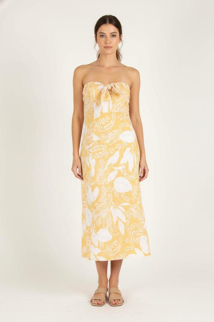 Robe Midi Jaune et Blanche - Taille S/36 de la marque Sézane | PARAD83314 - Vendu par Paradigme - Image 1