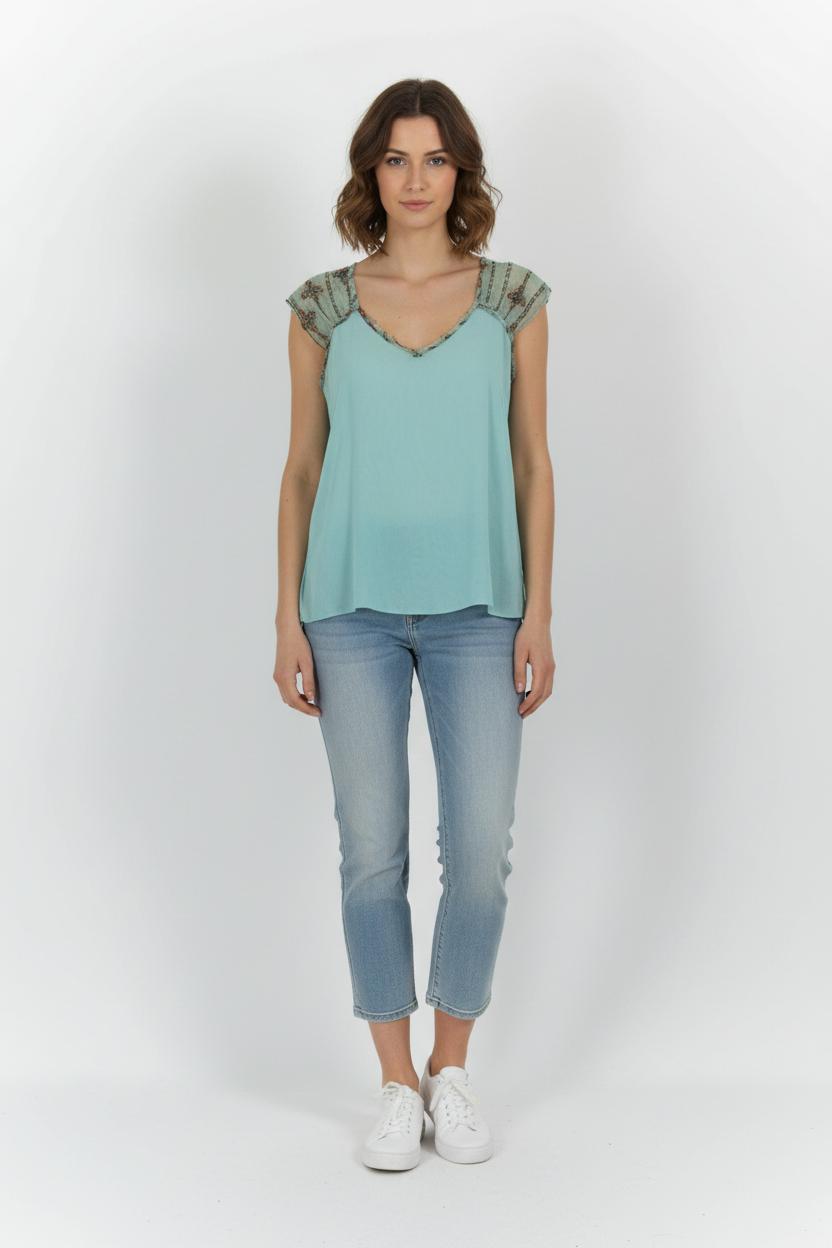Top Vert - Taille L/40 de la marque ZAPA | PARAD83317 - Vendu par Paradigme - Image 1
