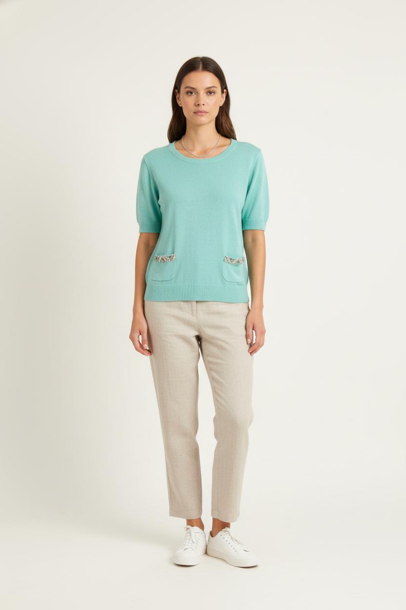 Tee-shirt Vert - Taille S/36 de la marque Tara Jarmon | PARAD83320 - Vendu par Paradigme - Image 1