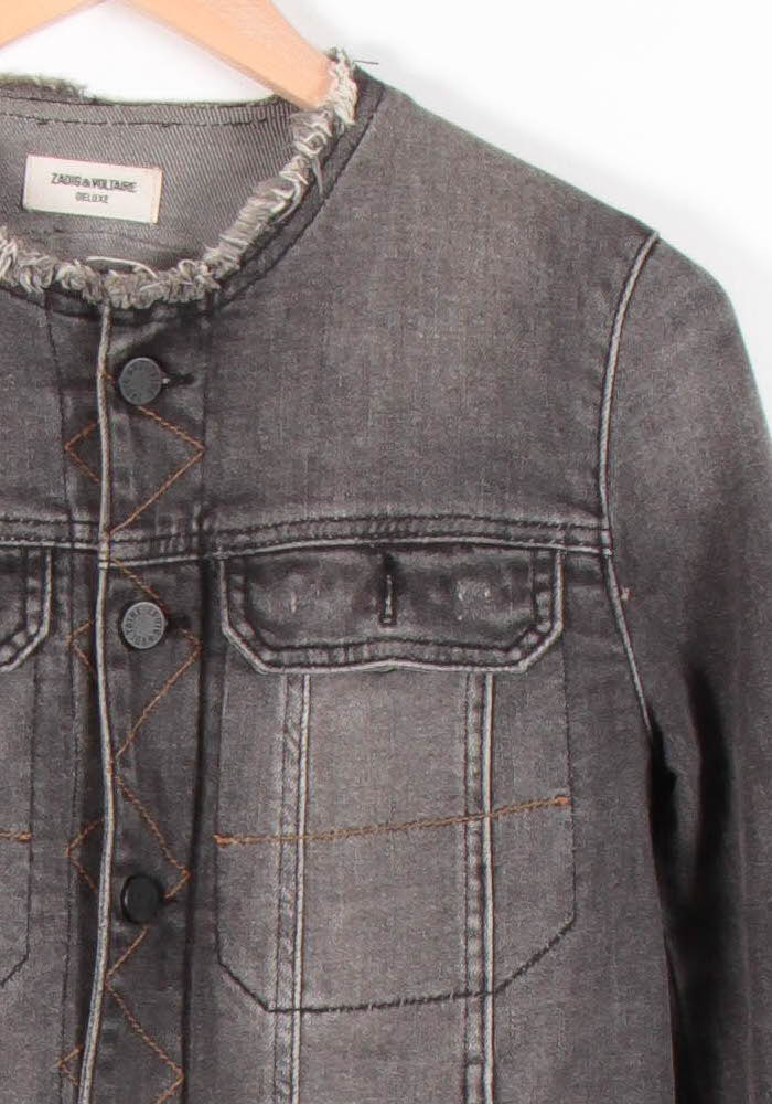 Veste en Jean Noire - Taille M/38 de la marque Zadig&Voltaire | PARAD83329 - Vendu par Paradigme - Image 3