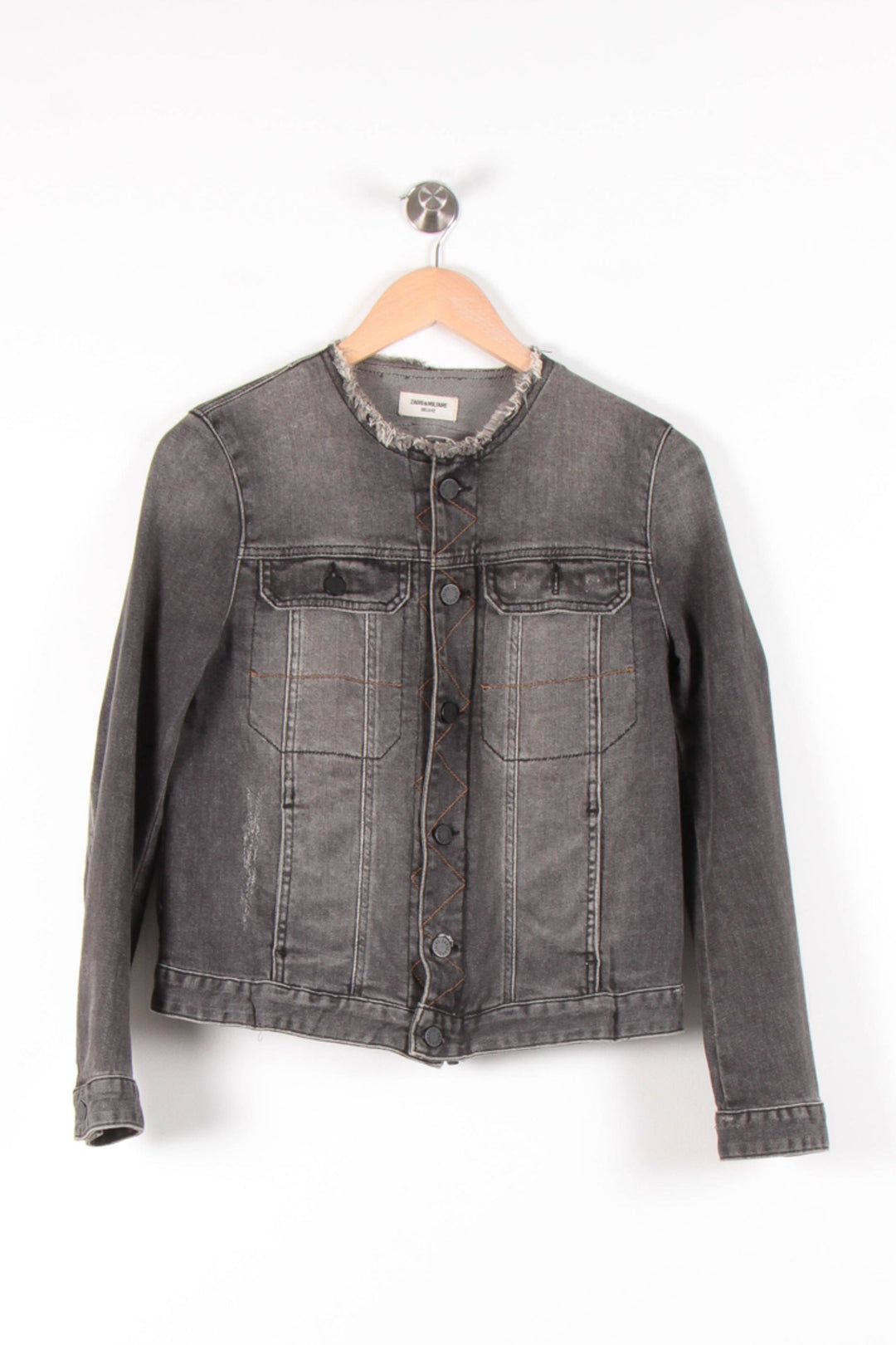 Veste en Jean Noire - Taille M/38 de la marque Zadig&Voltaire | PARAD83329 - Vendu par Paradigme - Image 2