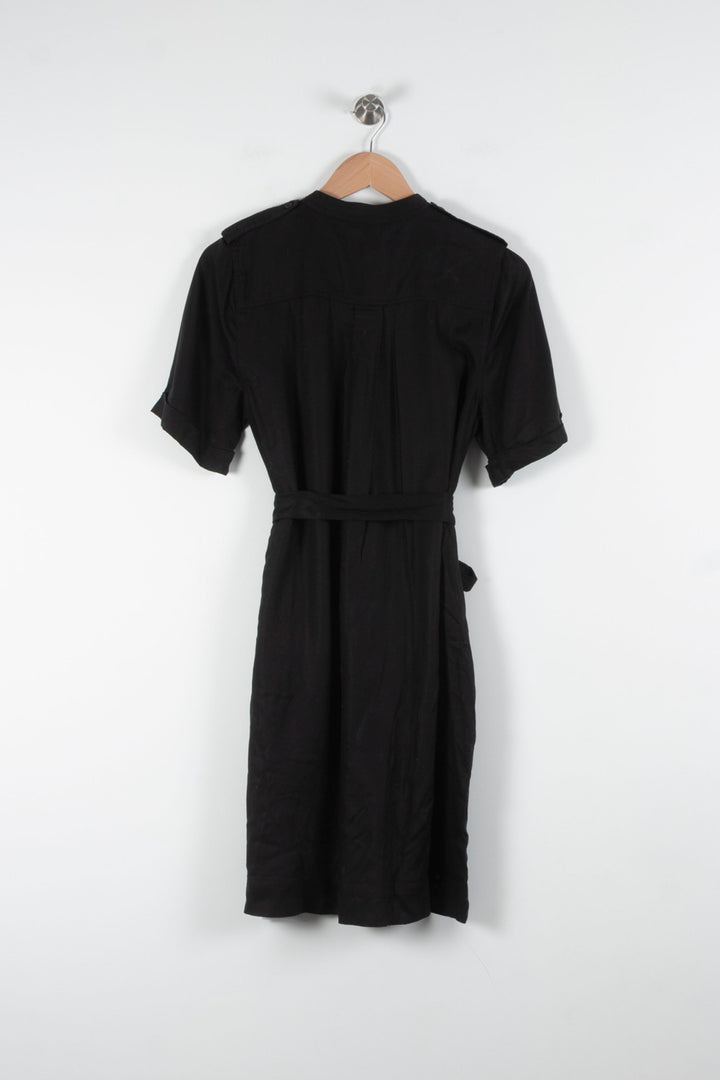 Robe Chemise Noire - Taille M/38 de la marque Caroll | PARAD83367 - Vendu par Paradigme - Image 4