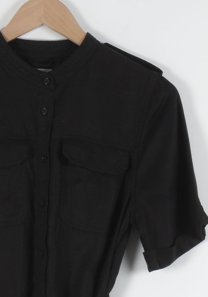 Robe Chemise Noire - Taille M/38 de la marque Caroll | PARAD83367 - Vendu par Paradigme - Image 3