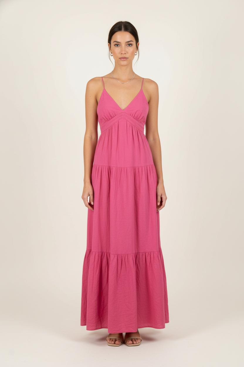 Robe Longue Rose - Taille M/38 de la marque IKKS | PARAD83370 - Vendu par Paradigme - Image 1