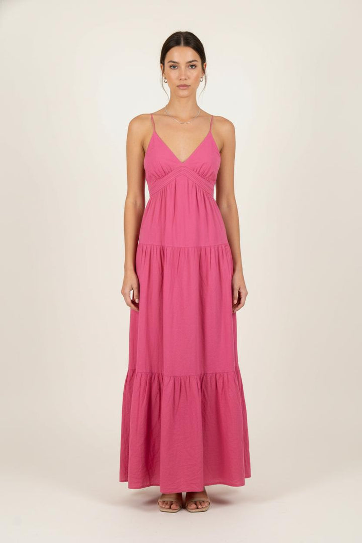 Robe Longue Rose - Taille M/38 de la marque IKKS | PARAD83370 - Vendu par Paradigme - Image 1