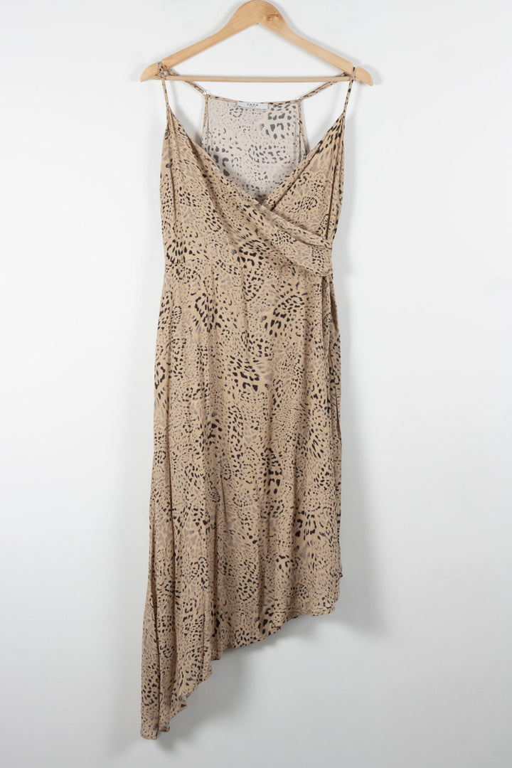 Robe Portefeuille Beige et Noir - Taille L/40 de la marque ZAPA | PARAD83372 - Vendu par Paradigme - Image 2