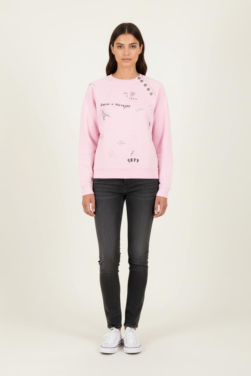 Sweat Rose - Taille S/36 de la marque Zadig&Voltaire | PARAD83386 - Vendu par Paradigme - Image 1