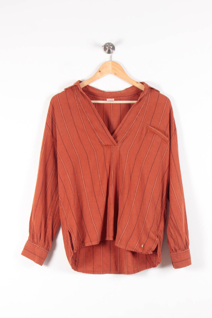 Chemise Orange à Rayures - Taille XS/34 de la marque Des petits hauts | PARAD83405 - Vendu par Paradigme - Image 2