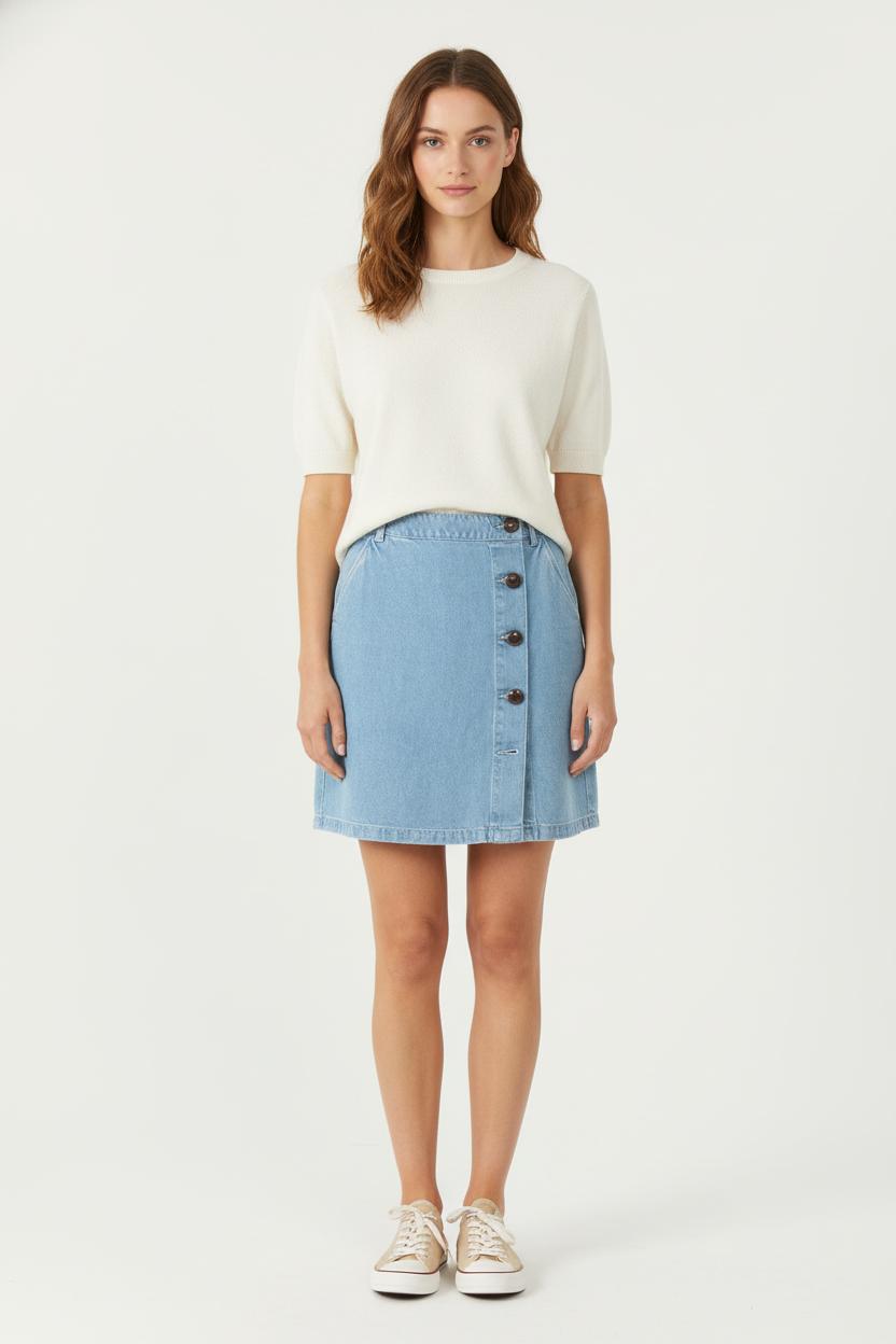 Jupe en Jean Bleue - Taille S/36 de la marque Des petits hauts | PARAD83406 - Vendu par Paradigme - Image 1