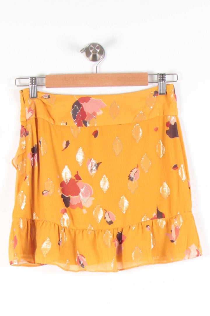 Jupe Volantée Jaune et Doré - Taille XS/34 de la marque Sézane | PARAD83410 - Vendu par Paradigme - Image 4