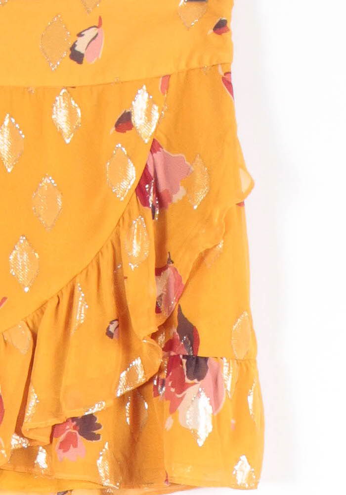 Jupe Volantée Jaune et Doré - Taille XS/34 de la marque Sézane | PARAD83410 - Vendu par Paradigme - Image 3