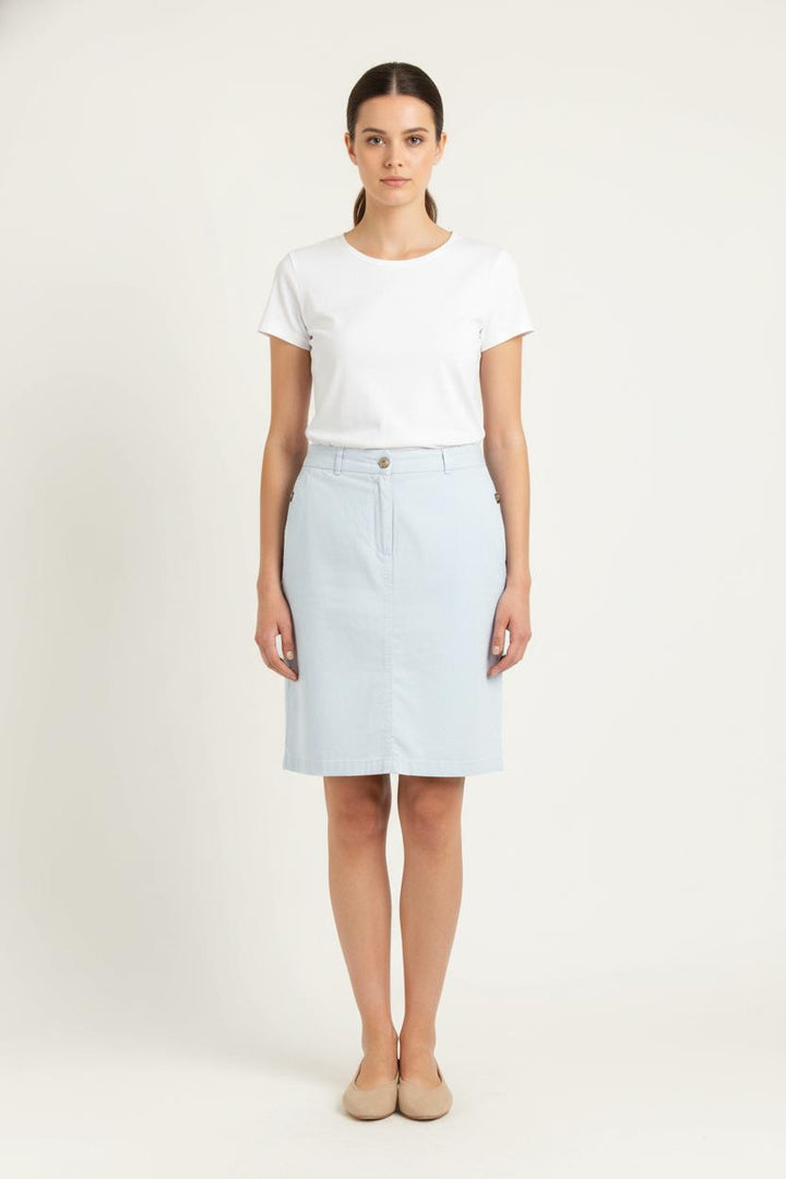 Jupe Droite Bleue - Taille M/38 de la marque Caroll | PARAD83413 - Vendu par Paradigme - Image 1