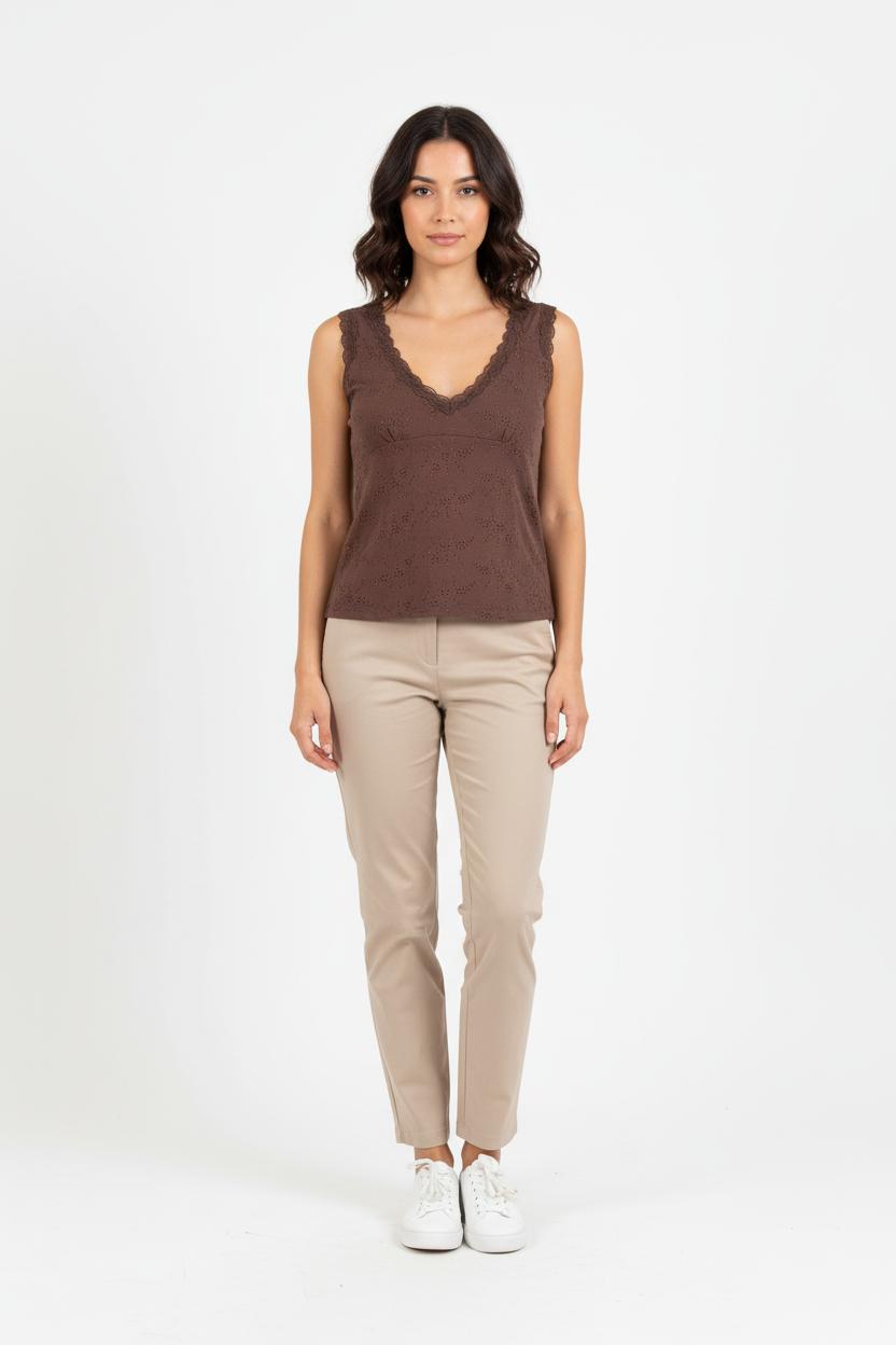 Débardeur Marron - Taille L/40 de la marque Caroll | PARAD83417 - Vendu par Paradigme - Image 1