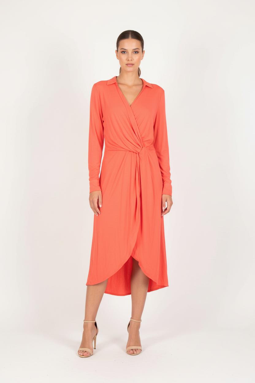 Robe Longue Orange - Taille S/36 de la marque Suncoo | PARAD83423 - Vendu par Paradigme - Image 1