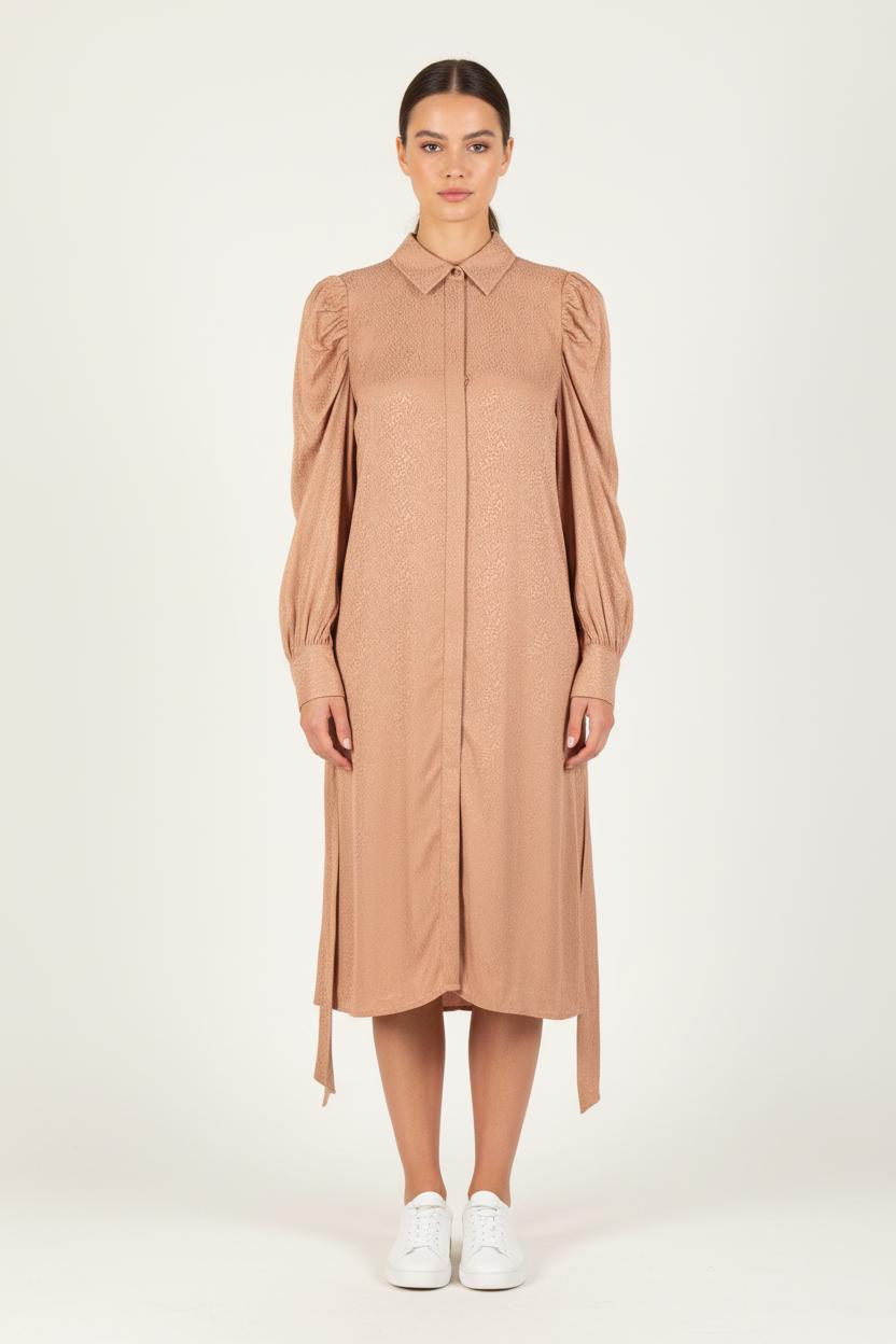 Robe Chemise Midi Beige - Taille S/36 de la marque Bérénice | PARAD83425 - Vendu par Paradigme - Image 1