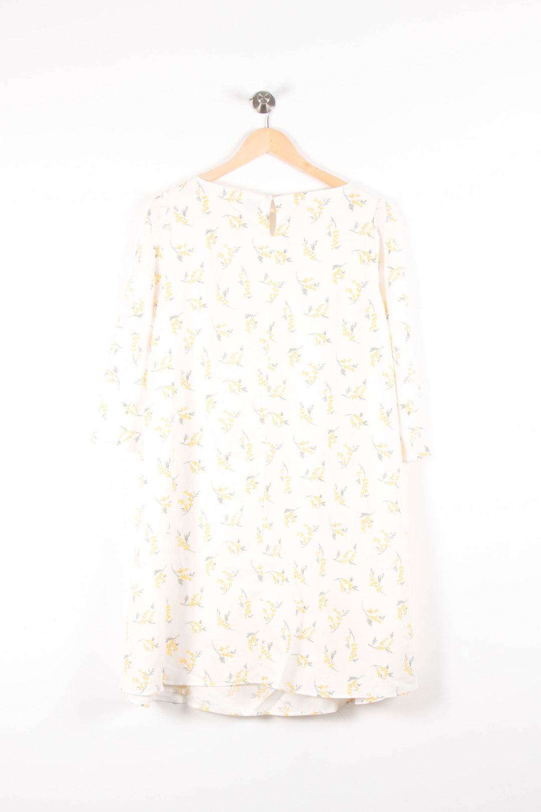 Robe Fleurie Blanche et Jaune - Taille M/38 de la marque Claudie Pierlot | PARAD83427 - Vendu par Paradigme - Image 4
