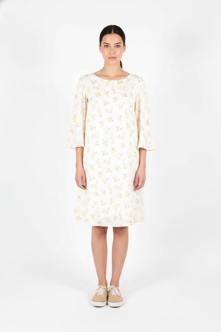Robe Fleurie Blanche et Jaune - Taille M/38 de la marque Claudie Pierlot | PARAD83427 - Vendu par Paradigme - Image 1