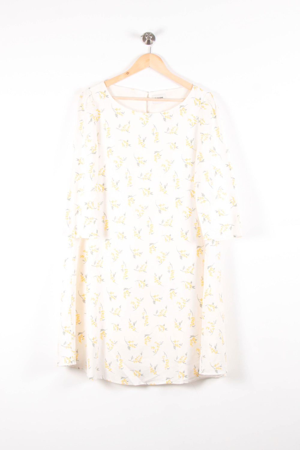 Robe Fleurie Blanche et Jaune - Taille M/38 de la marque Claudie Pierlot | PARAD83427 - Vendu par Paradigme - Image 2