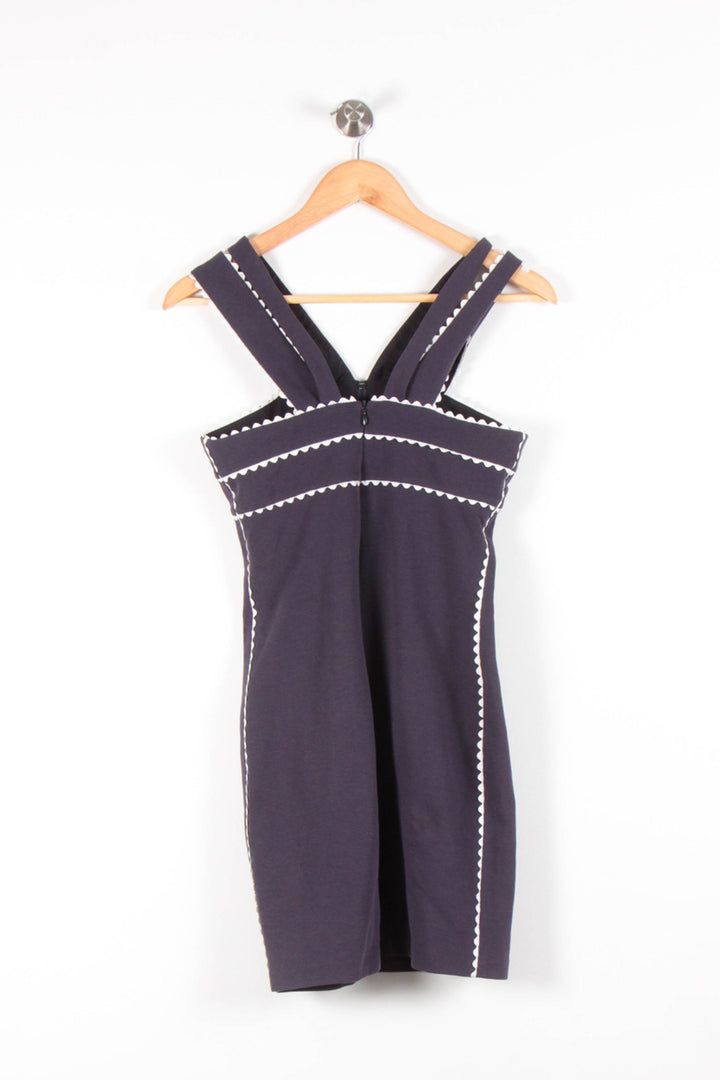 Robe Courte Bleu et Blanc - Taille S/36 de la marque Tara Jarmon | PARAD83429 - Vendu par Paradigme - Image 4