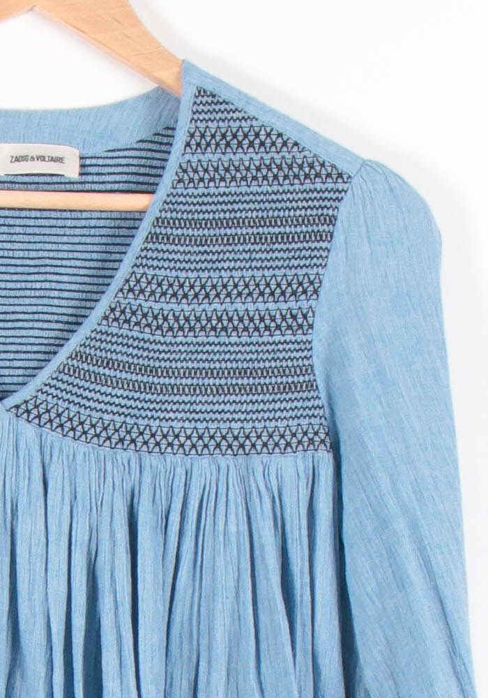 Blouse Bleue - Taille M/38 de la marque Zadig&Voltaire | PARAD83453 - Vendu par Paradigme - Image 3