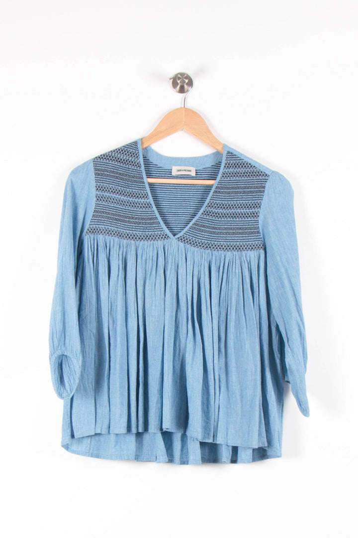 Blouse Bleue - Taille M/38 de la marque Zadig&Voltaire | PARAD83453 - Vendu par Paradigme - Image 2