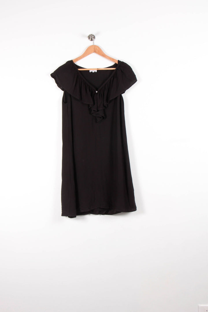 Robe Volantée Noire - Taille M/38 de la marque Claudie Pierlot | PARAD83468 - Vendu par Paradigme - Image 2