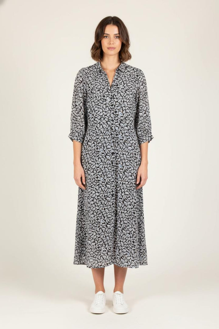 Robe Longue Noire et Blanche - Taille S/36 de la marque Caroll | PARAD83481 - Vendu par Paradigme - Image 1