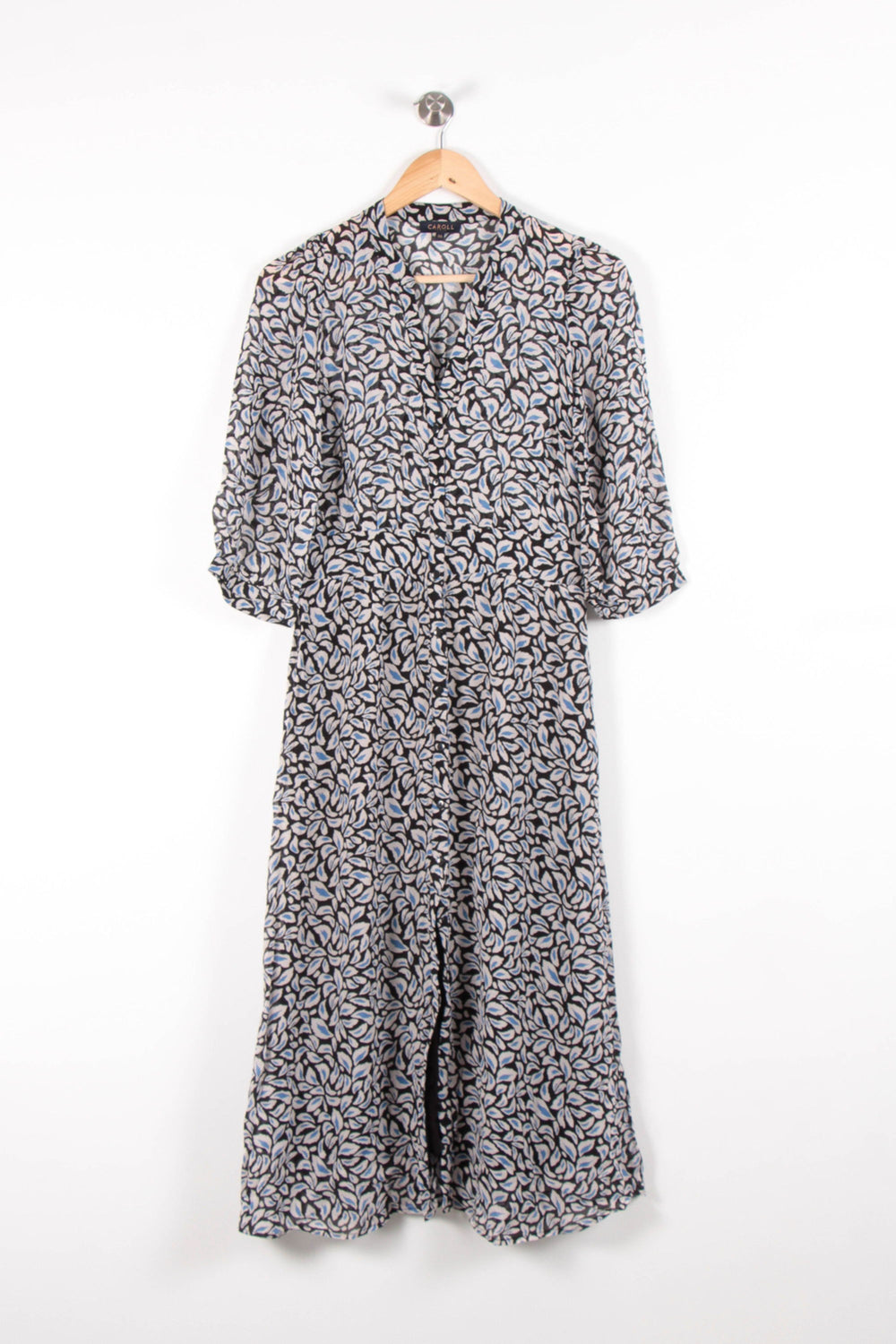 Robe Longue Noire et Blanche - Taille S/36 de la marque Caroll | PARAD83481 - Vendu par Paradigme - Image 2