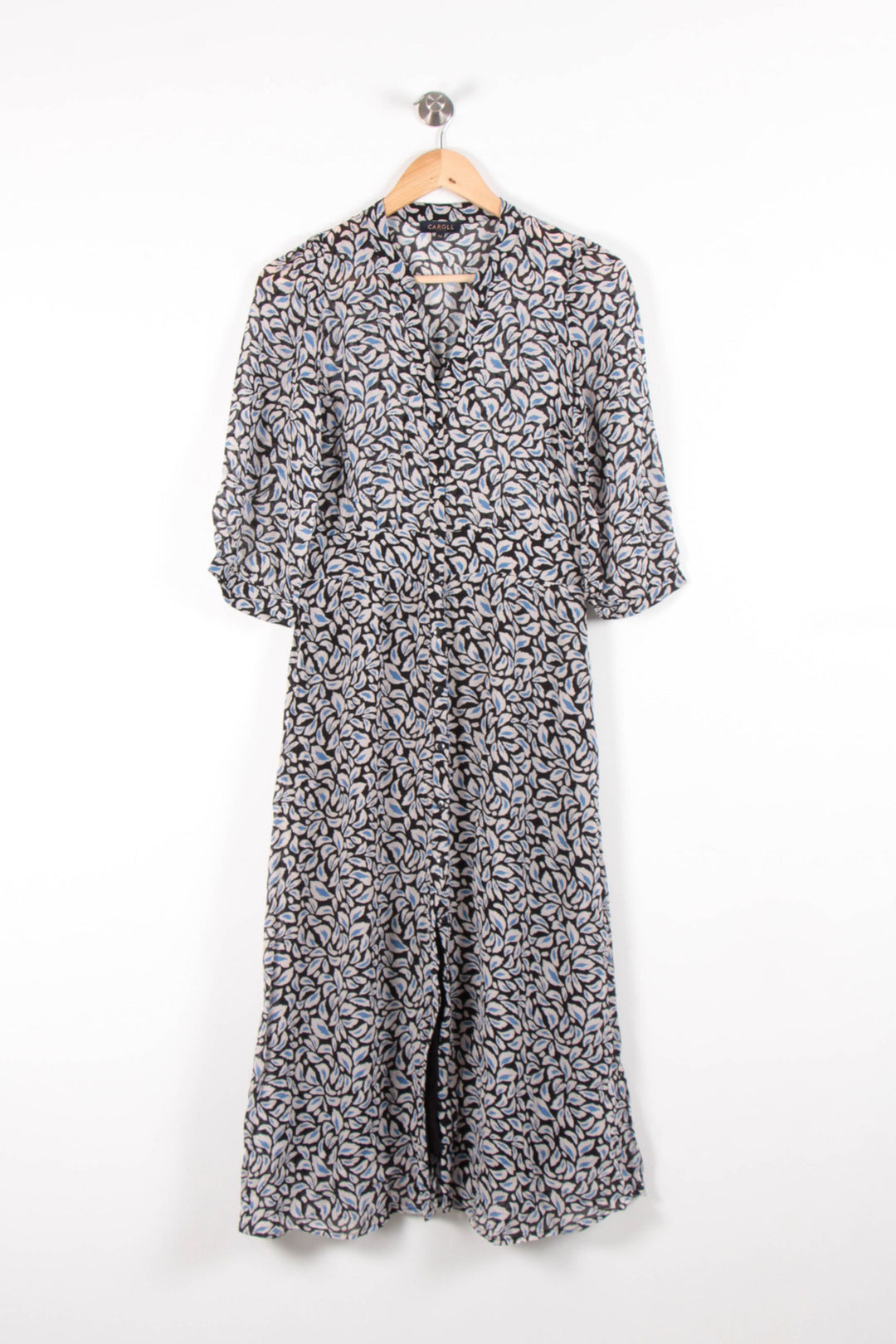 Robe Longue Noire et Blanche - Taille S/36 de la marque Caroll | PARAD83481 - Vendu par Paradigme - Image 2