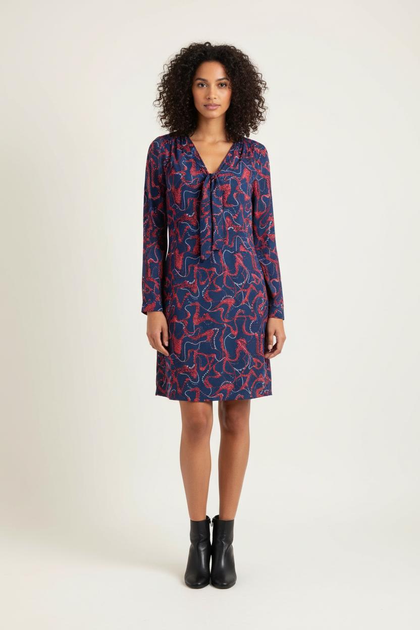 Robe Courte Bleue et Rouge - Taille M/38 de la marque Bérénice | PARAD83489 - Vendu par Paradigme - Image 1
