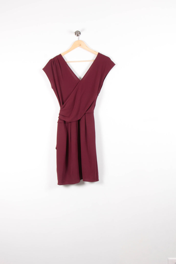 Robe Portefeuille Bordeaux - Taille XS/34 de la marque IKKS | PARAD83499 - Vendu par Paradigme - Image 4