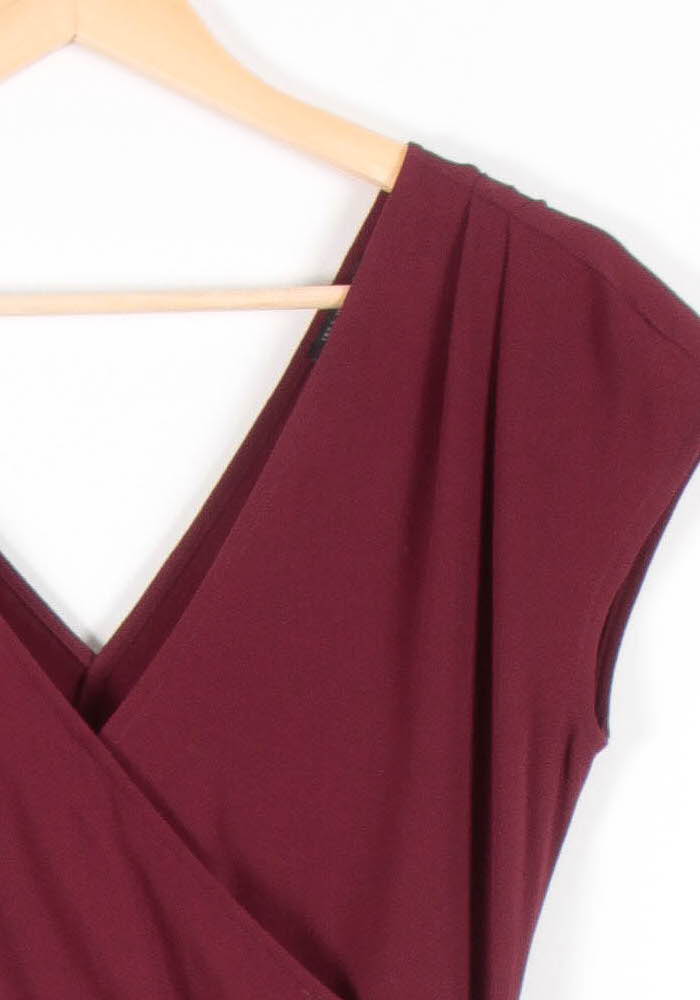 Robe Portefeuille Bordeaux - Taille XS/34 de la marque IKKS | PARAD83499 - Vendu par Paradigme - Image 3