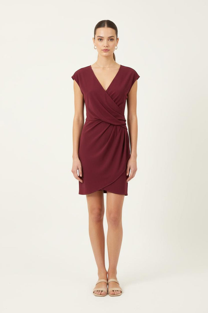Robe Portefeuille Bordeaux - Taille XS/34 de la marque IKKS | PARAD83499 - Vendu par Paradigme - Image 1