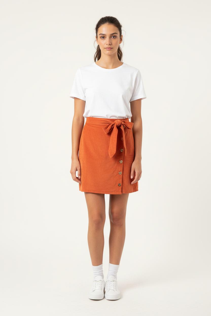 Jupe Courte Orange - Taille XS/34 de la marque Make My Lemonade | PARAD83500 - Vendu par Paradigme - Image 1