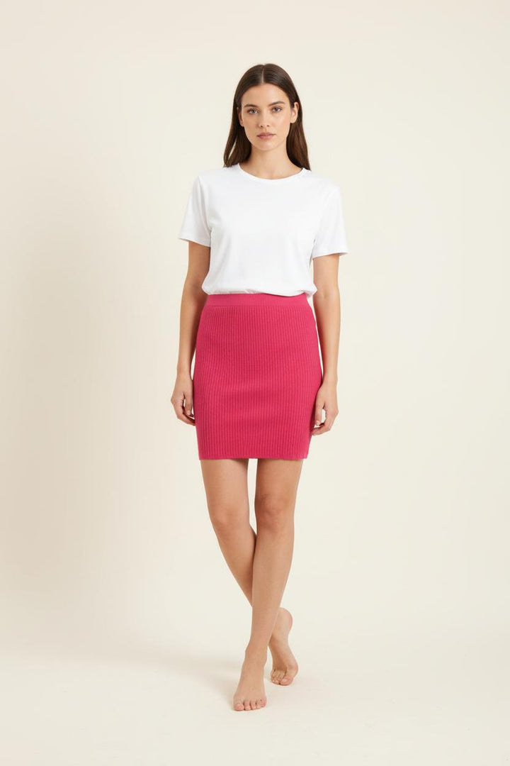 Jupe Côtelée Rose - Taille XS/34