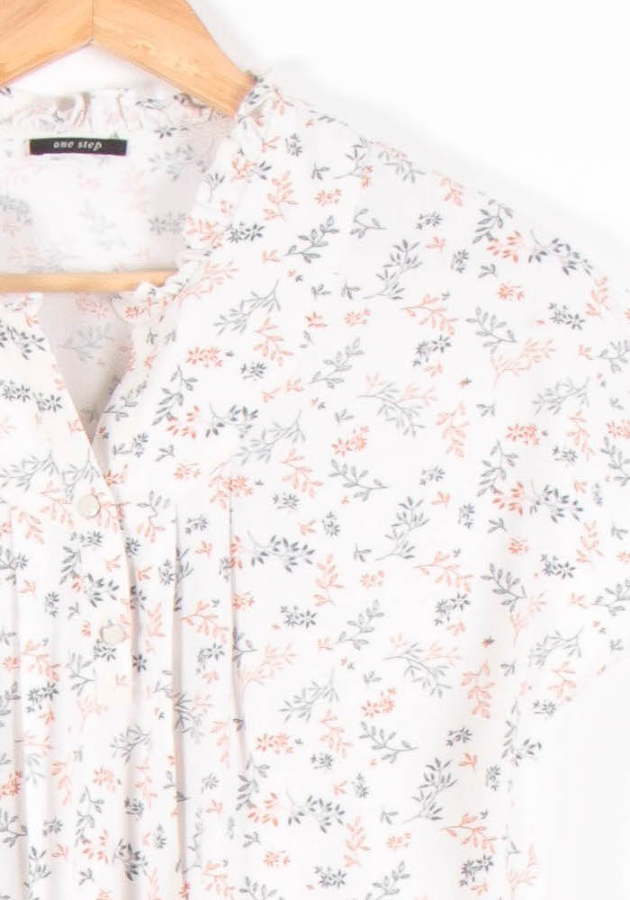 Blouse Blanche et Rose - Taille S/36 de la marque One Step | PARAD83518 - Vendu par Paradigme - Image 3