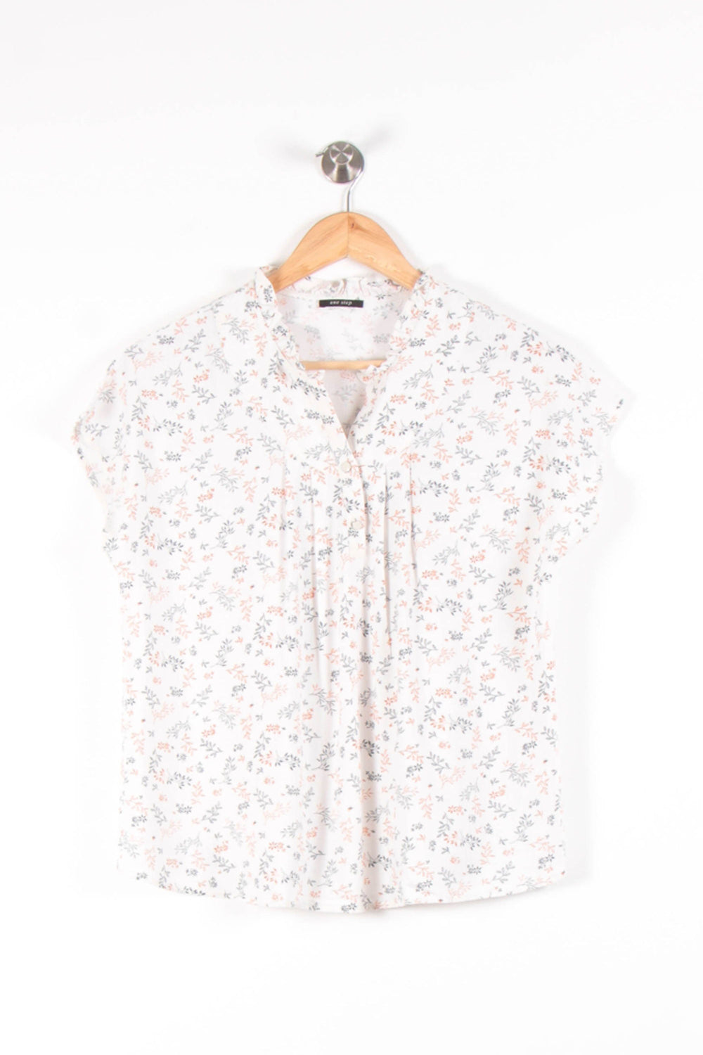 Blouse Blanche et Rose - Taille S/36 de la marque One Step | PARAD83518 - Vendu par Paradigme - Image 2