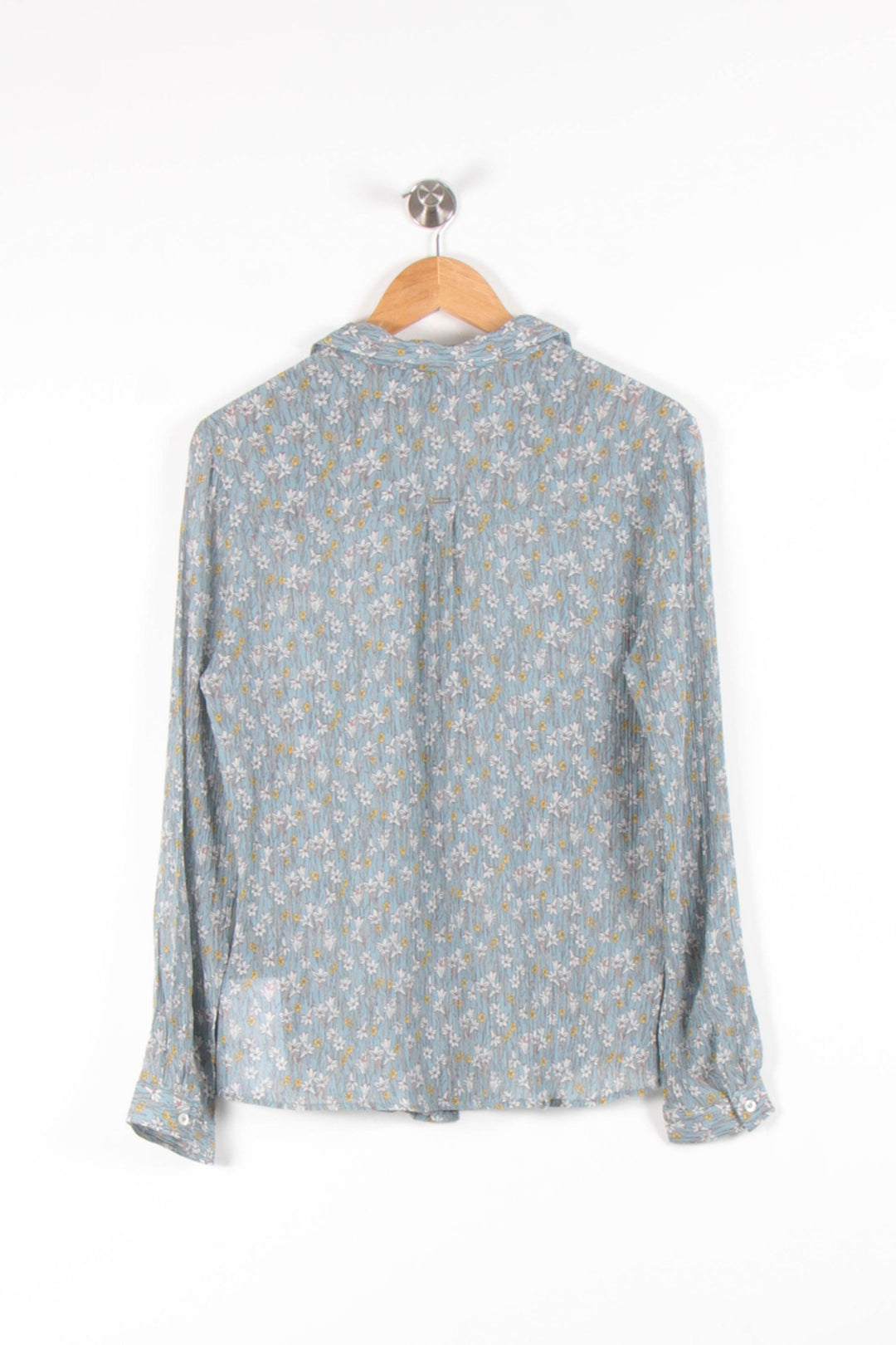 Chemise Fleurie Bleue et Blanche - Taille L/40 de la marque IKKS | PARAD83521 - Vendu par Paradigme - Image 4