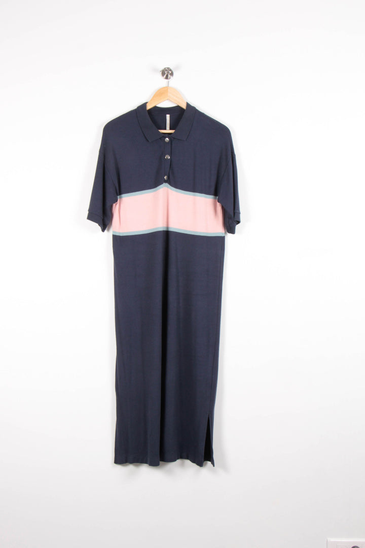 Robe Polo Longue Bleu et Rose - Taille XL/42 de la marque I.Code | PARAD83540 - Vendu par Paradigme - Image 2