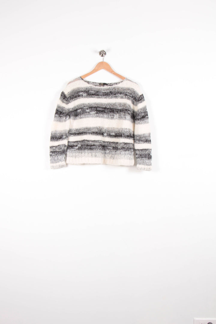 Pull Blanc et Gris - Taille M/38 de la marque Maje | PARAD83545 - Vendu par Paradigme - Image 2