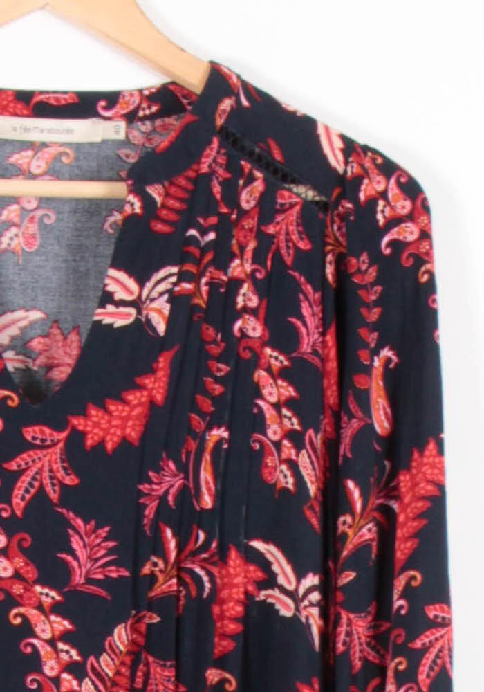 Robe Noire et Rouge - Taille L/40 de la marque La Fée Maraboutée | PARAD83554 - Vendu par Paradigme - Image 3