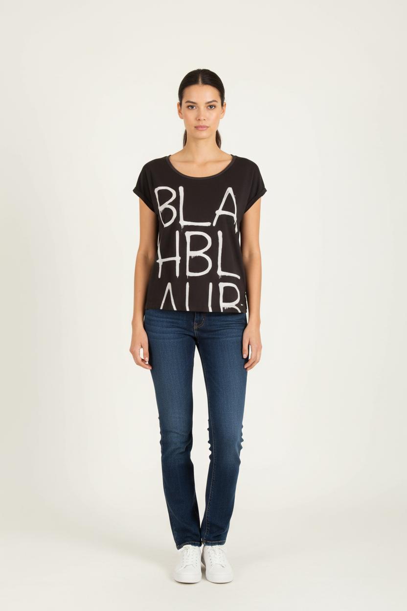 Tee-shirt Noir et Blanc - Taille S/36 de la marque IKKS | PARAD83560 - Vendu par Paradigme - Image 1