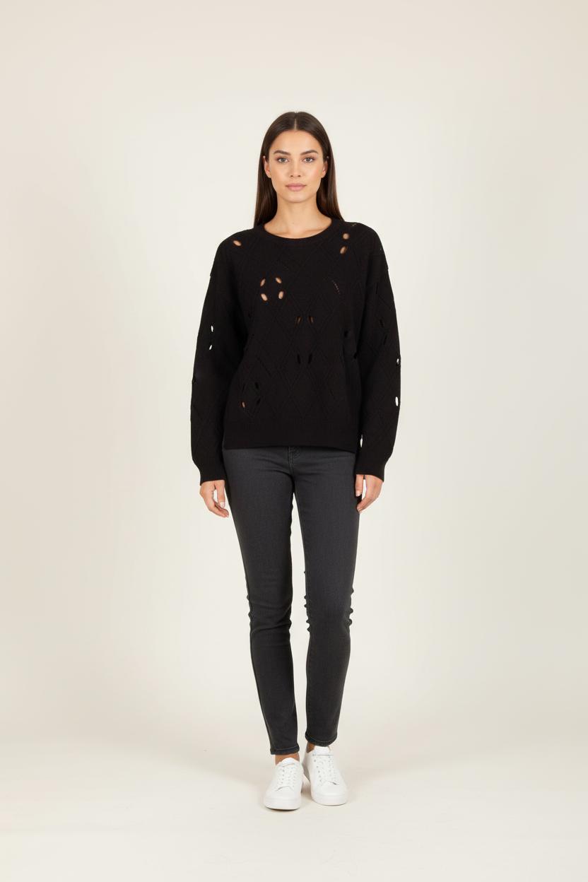 Pull Noir - Taille S/36 de la marque The Kooples | PARAD83573 - Vendu par Paradigme - Image 1