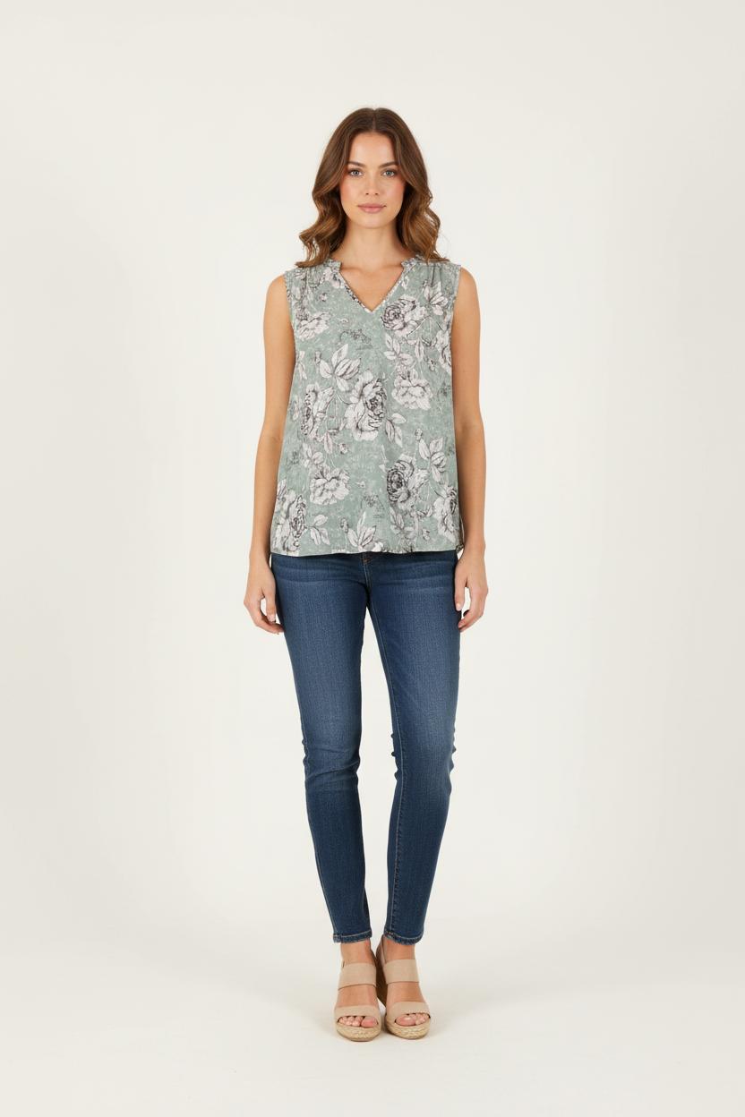 Blouse Verte et Blanche - Taille M/38 de la marque IKKS | PARAD83578 - Vendu par Paradigme - Image 1