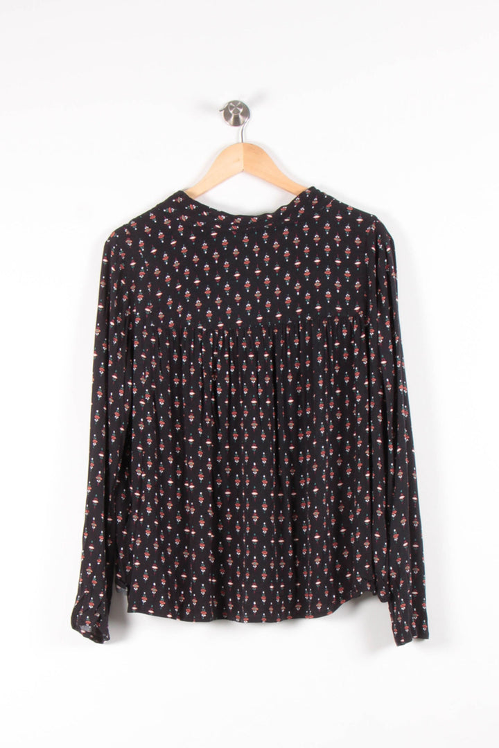 Blouse Noire à Motifs - Taille L/40 de la marque ba&sh | PARAD83584 - Vendu par Paradigme - Image 4