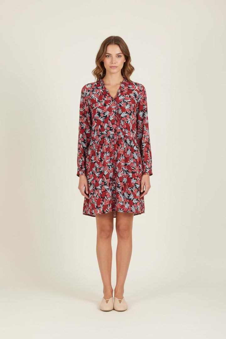 Robe Fleurie Bordeaux et Bleu - Taille S/36 de la marque Des petits hauts | PARAD83594 - Vendu par Paradigme - Image 1